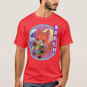 Red Panda Ramen Noodle Japan-Cuisineet Japan Asia T Shirt