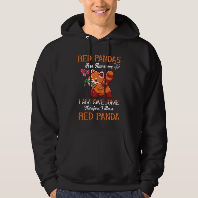 Red Panda Red Panda Älskare Red Panda Hoodie (Framsida)