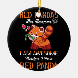 Red Panda Red Panda Älskare Red Panda Julgransprydnad Keramik