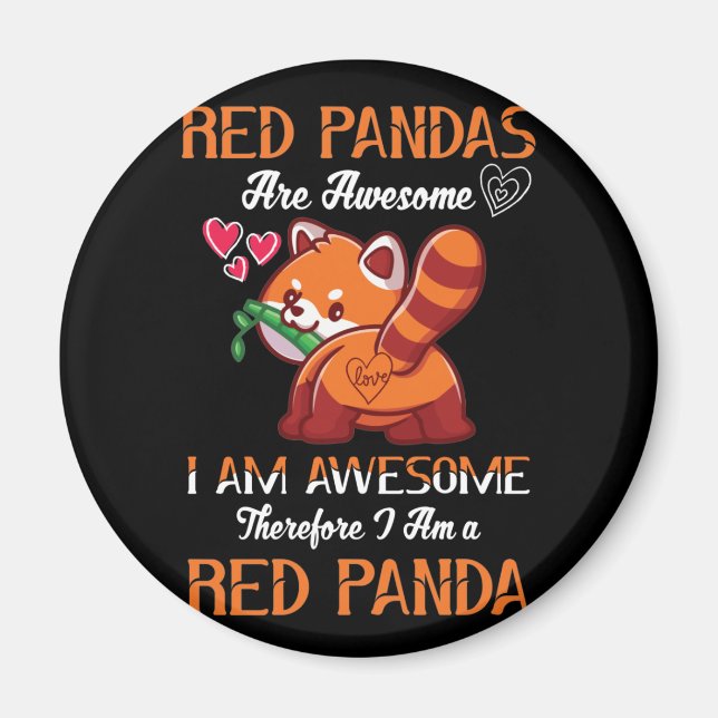 Red Panda Red Panda Älskare Red Panda Magnet (Framsidan)