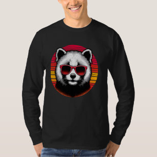 Red Panda Retro Vintage Sunset Animal Sunglass 7 T Shirt
