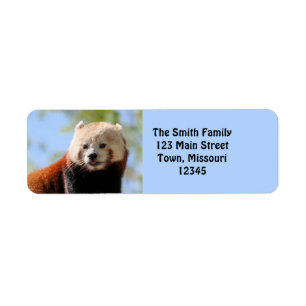 Red Panda Returadress Etikett