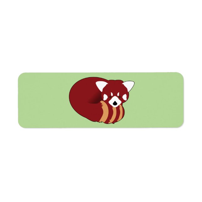 Red Panda Returadress Etikett (Framsidan)