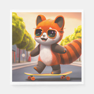 Red Panda Rides-inbjudan Pappersservett
