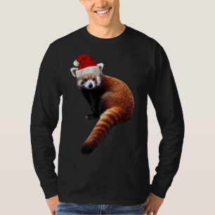 Red Panda Santa Cute God Hat för Pandabjörn L T Shirt