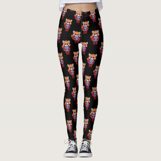 Red Panda Shy Finger Leggings