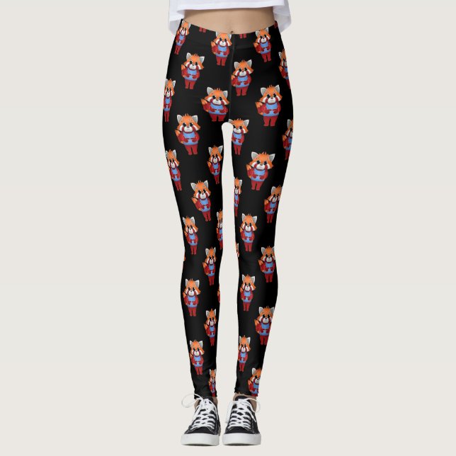 Red Panda Shy Finger Leggings (Framsida)