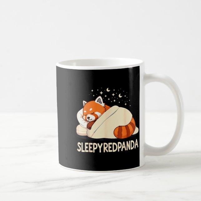 Red Panda Sleep Pajamas  Kaffemugg (Höger)