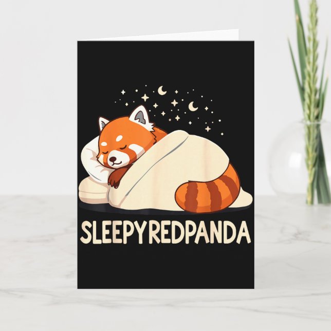 Red Panda Sleep Pajamas  Kort (Framsida)