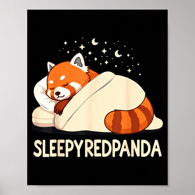 Red Panda Sleep Pajamas  Poster (Framsidan)