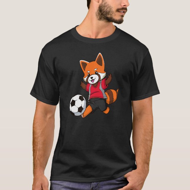 Red Panda Soccer nr 3 T Shirt (Framsida)