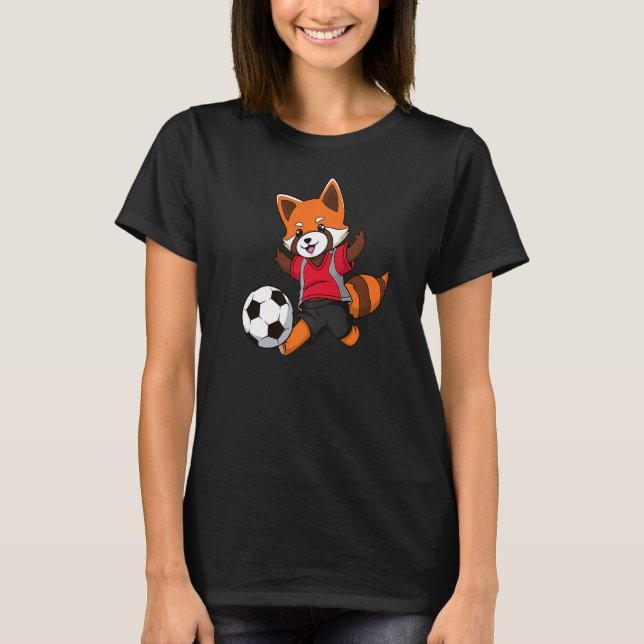 Red Panda Soccer nr 3 T Shirt (Framsida)