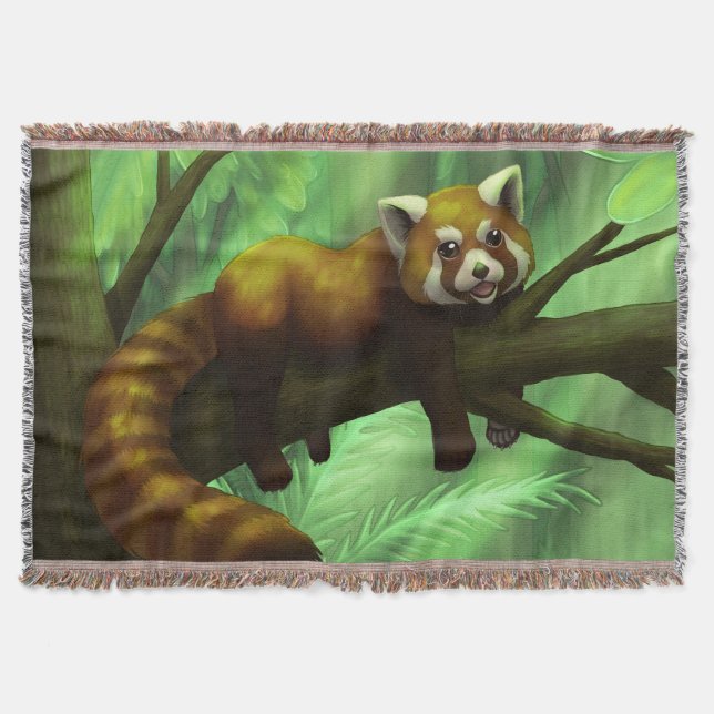 Red Panda throw blanket Filt (Framsidan)