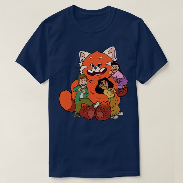 Red Panda TURNING RED T Shirt (Design framsida)