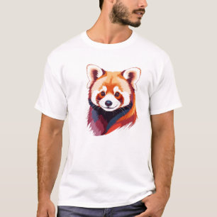 Red Panda Vector Art med Vibrant Färg T Shirt