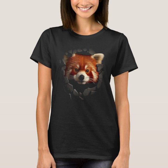 Red Panda Wall Artwork Animal Red Panda T Shirt (Framsida)