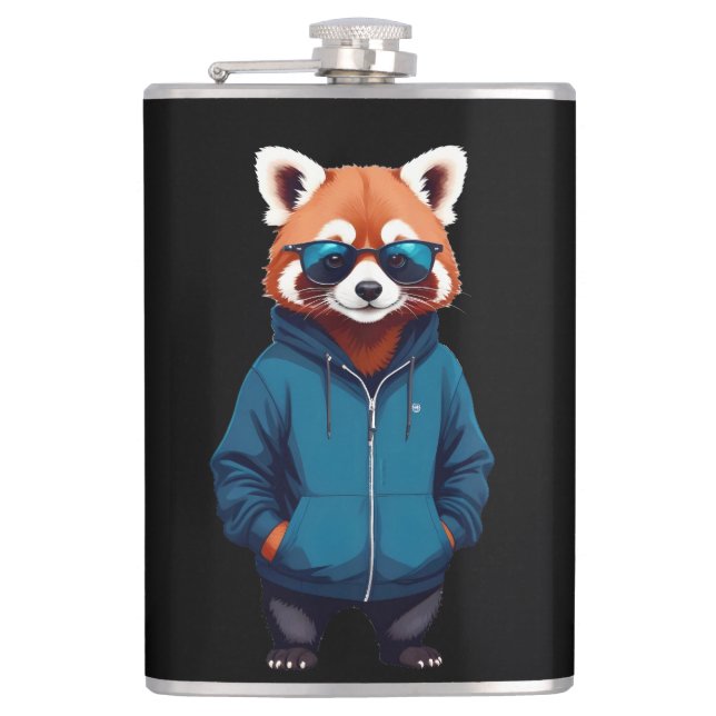 Red Panda Wearing Hoodie Funny Coola Animal Music Fickplunta (Framsidan)