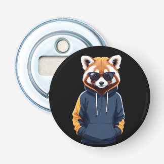 Red Panda Wearing Hoodie Funny Coola Animal Vector Flasköppnare