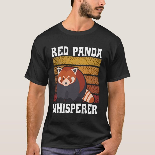 Red Panda Whisperer Wildlife Animal Zookeeper T Shirt (Framsida)