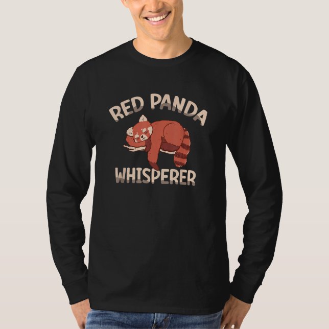 Red Panda Whisperer Zookeeper Zoogoer Wildlife T Shirt (Framsida)