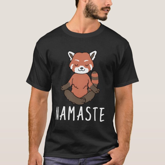 Red Panda Yoga T Shirt (Framsida)