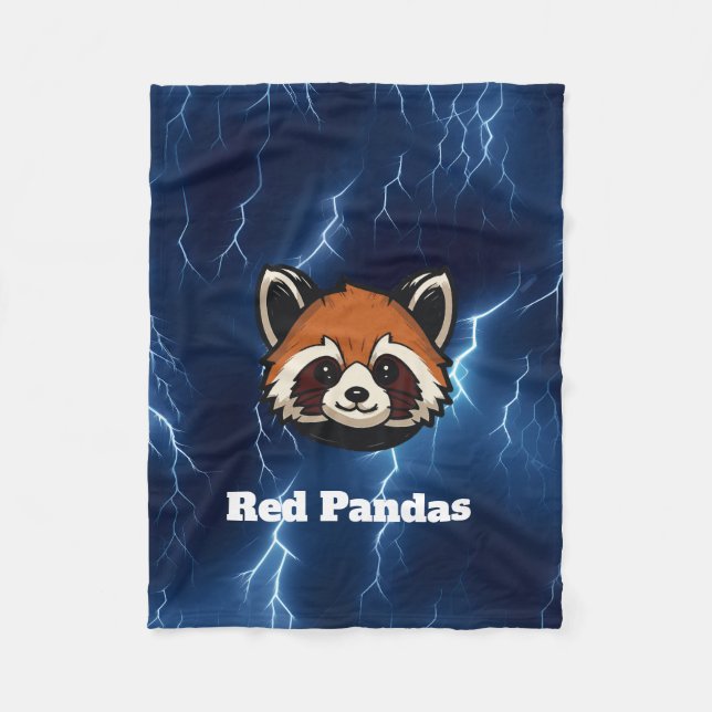 Red Pandas Anpassningsbar Fleece Blanket (Framsidan)