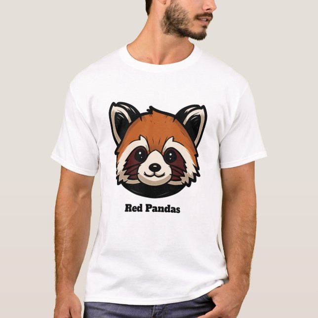 Red Pandas Anpassningsbar T Shirt (Framsida)