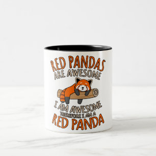 Red Pandas är Fantastisk Cute Pet Animal Panda Ä Två-Tonad Mugg