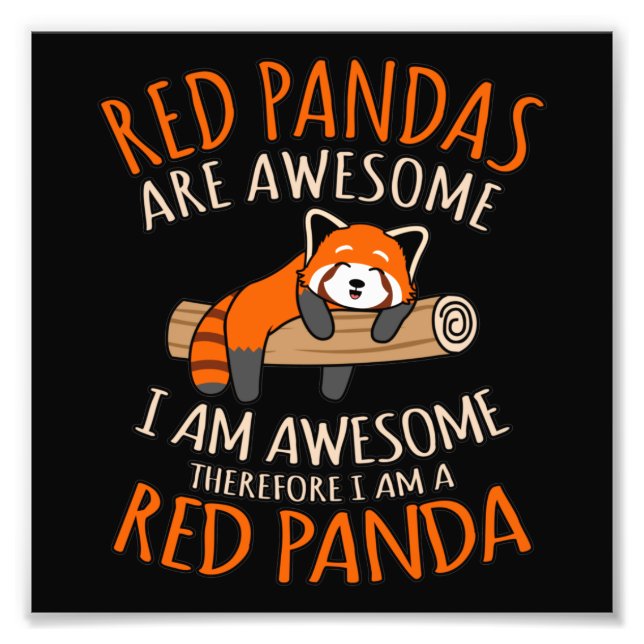 Red Pandas är Fantastisk Cute Pet Animal Panda Äls Fototryck (Framsidan)