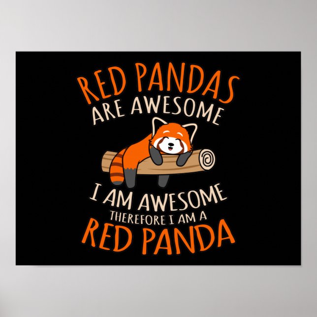 Red Pandas är Fantastisk Cute Pet Animal Panda Äls Poster (Framsidan)