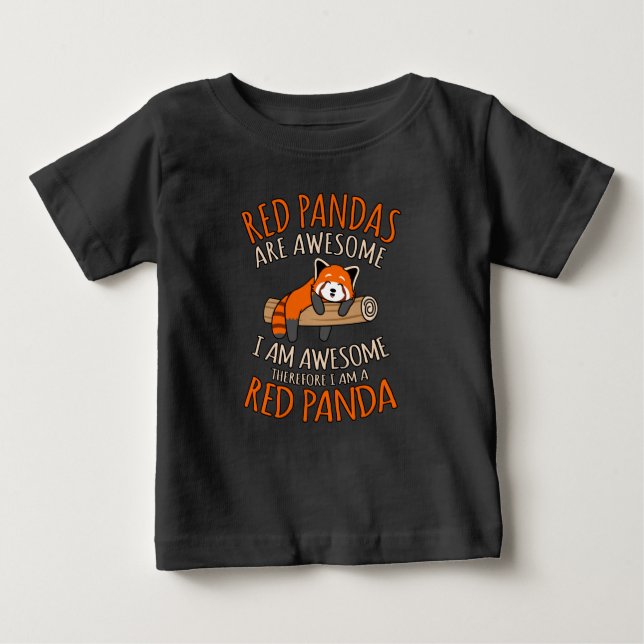 Red Pandas är Fantastisk Cute Pet Animal Panda Äls T Shirt (Framsida)