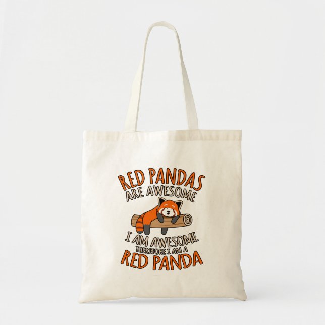 Red Pandas är Fantastisk Cute Pet Animal Panda Äls Tygkasse (Framsidan)