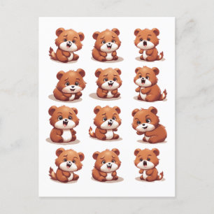 Red Pandas Helg Vykort