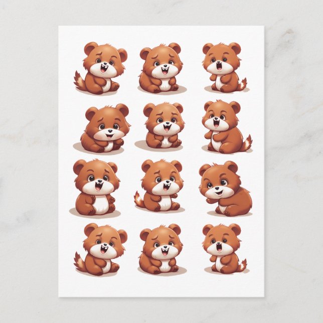 Red Pandas Helg Vykort (Framsida)