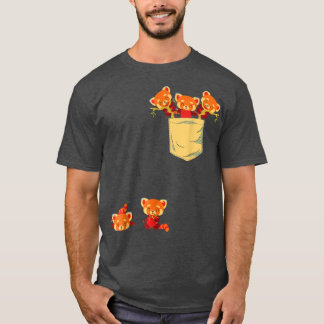 Red Pandas in Pocket Fantastisk Cute Panda Bear An T Shirt
