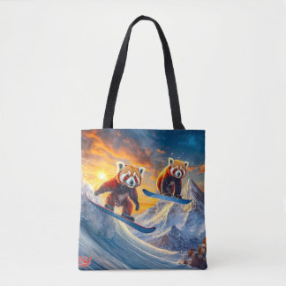 Red Pandas Snowboarding Design by Rik AMeN Gill Tygkasse