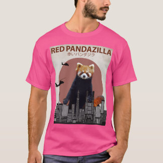 Red Pandazilla Red Panda Giant Monster Parody T Shirt