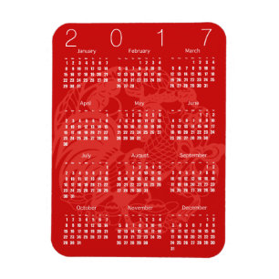 Red Papercut Tupp Kalender 2017 Magnet 2