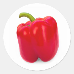 Red paprika runt klistermärke