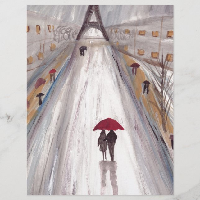 Red paraply paris kärlek par (Framsida)