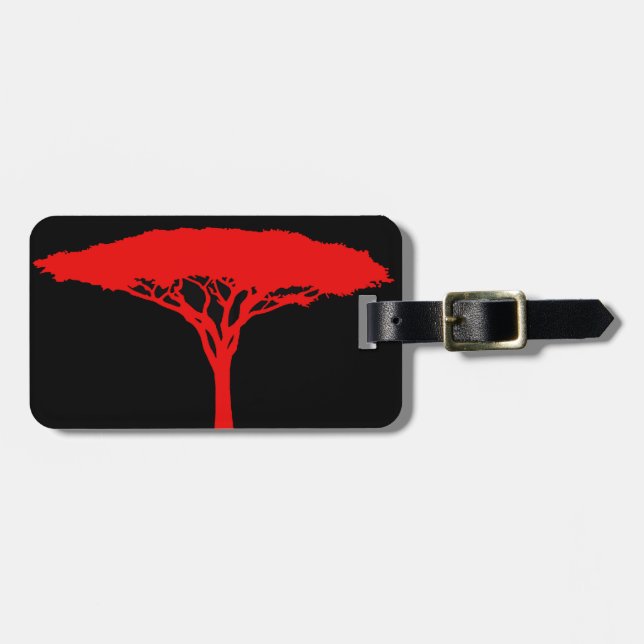 Red Parbrella Träd Personlig Bagagebricka (Horisontell Framsida)