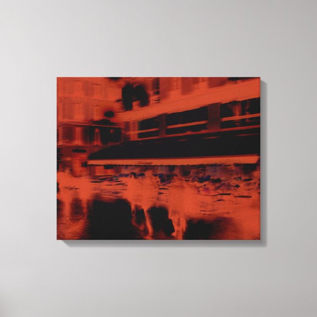 Red Paris kväll. Coola suddig rörelse Canvastryck (Framsida)