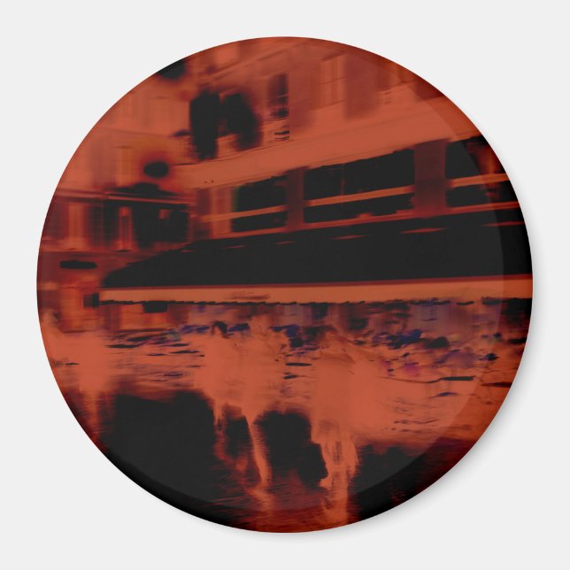 Red Paris kväll. Coola suddig rörelse Magnet (Framsidan)