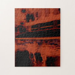 Red Paris kväll. Coola suddig rörelse Pussel