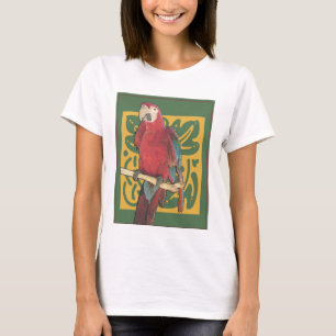 Red Parrot Art nouveau Tee Shirt
