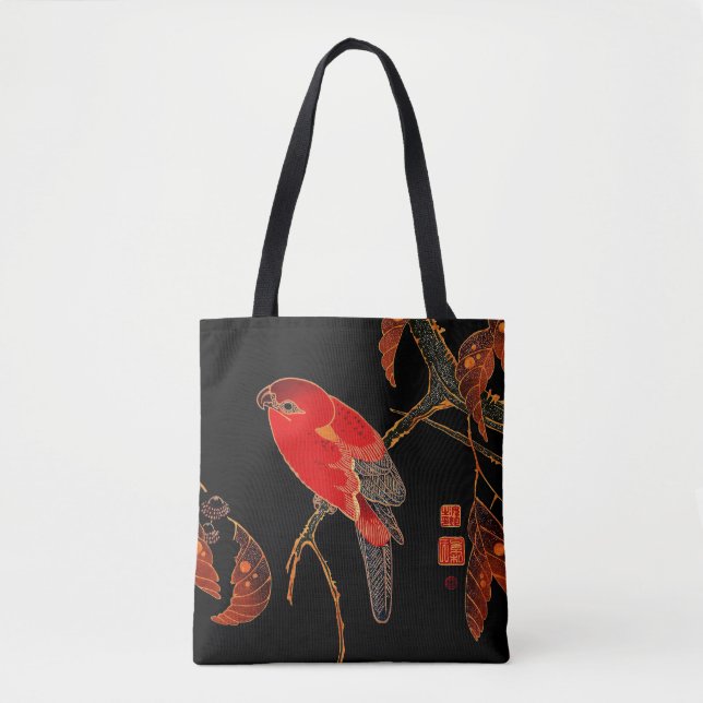 Red Parrot Fine Art Tygkasse (Framsida)