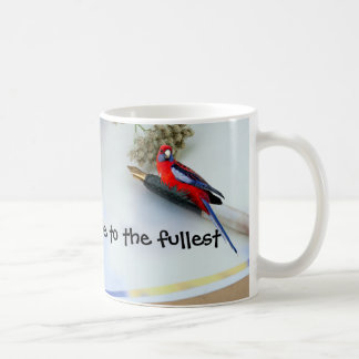 Red Parrot on a Mug Kaffemugg