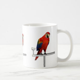 Red Parrot Scarlet Macaw Kaffemugg