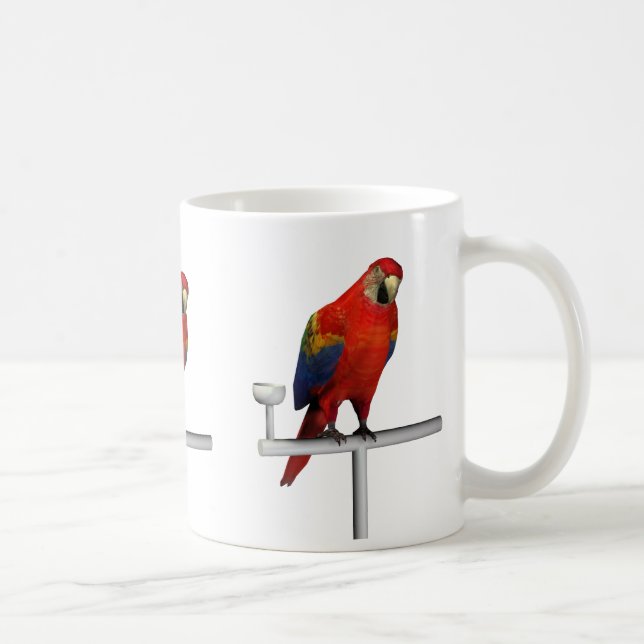 Red Parrot Scarlet Macaw Kaffemugg (Höger)
