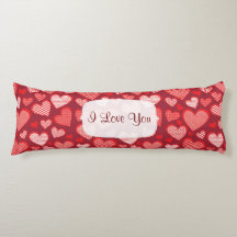 Red Patterned I kärlek du Hearts